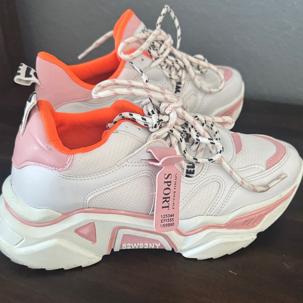 Sporto Women's Pink and Orange Sneakers